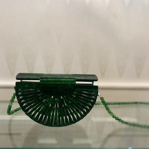 Acrylic basket clutch